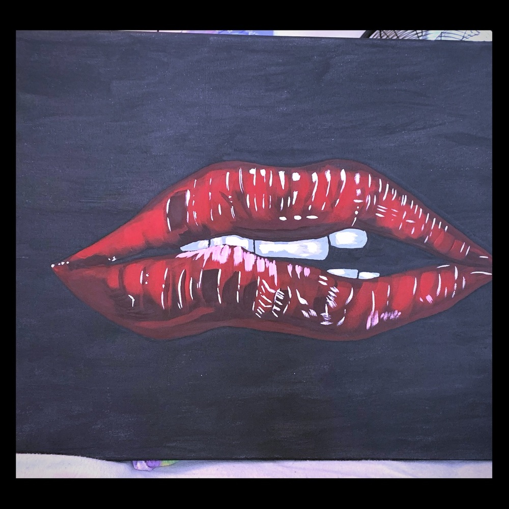 Rocky horror picture show LIPS hand painted